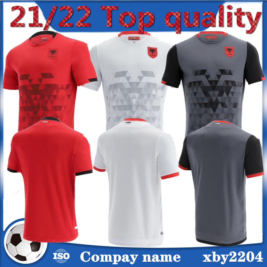 

2XL 2021 2022 Home Red Soccer Jersey 21/22 Albania White Shirts Third away Black Short sleeve national team football uniform