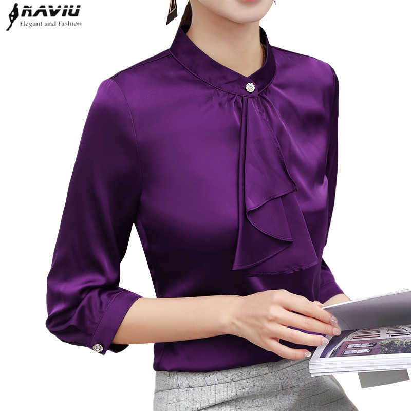 

Spring Elegant Ruffles Shirt Women Fashion Clothes Slim Half Sleeve Chiffon Blouse Office Ladies Work Wear Plus Size Tops 210604, Light blue