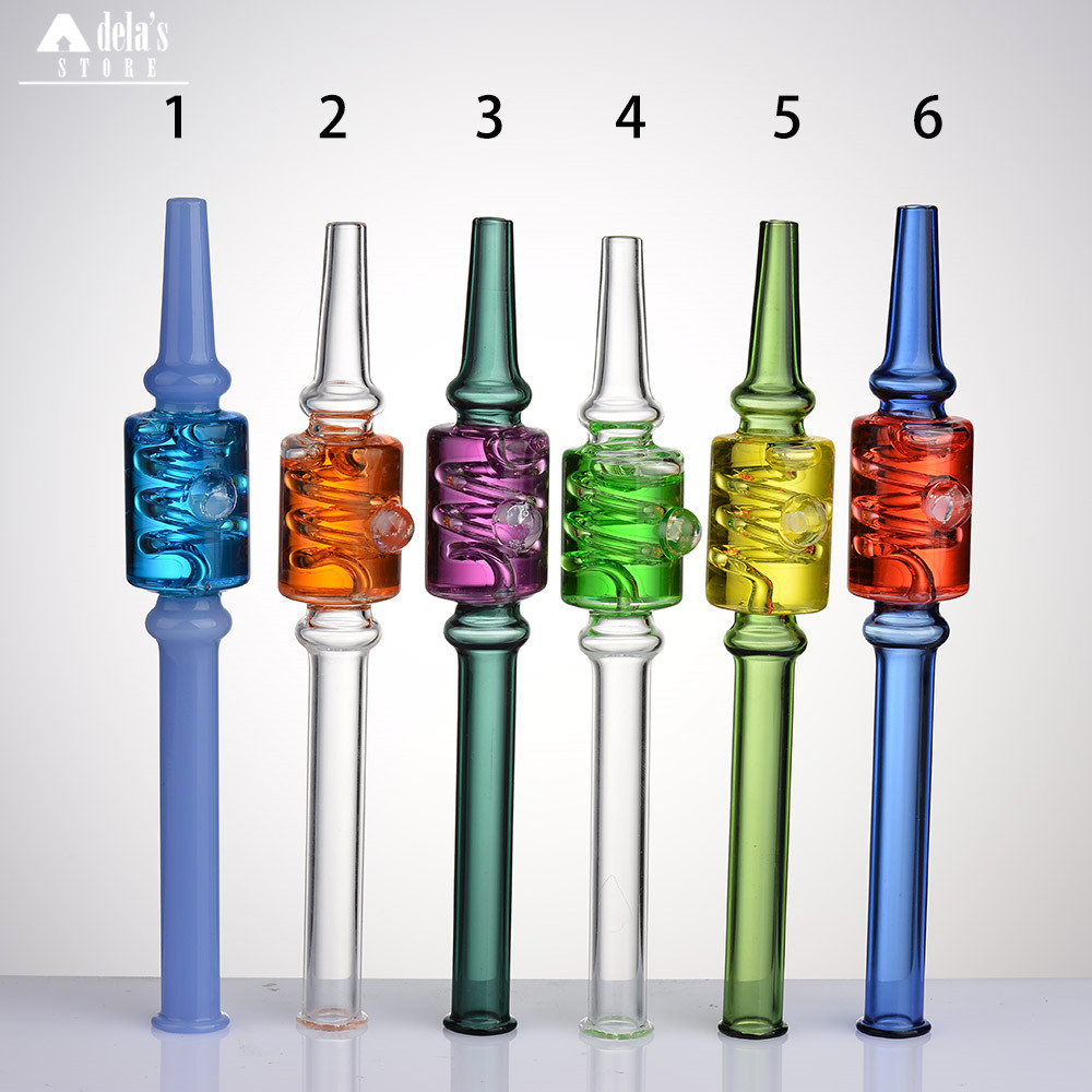 

Smoking accessories Glass nectar collector straw with liquid glycerin inside oil cooling 160mm NC Kit dab rig Hookah