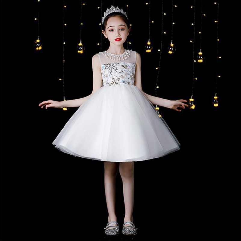 

Old Cobbler -155# Baby & Kids Clothing Dancewear Summer Short sleeve Dress Lace Girl Cosplay Costumes Big bow-knot Handwork Luxurious custom, White