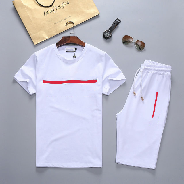 

Mens tracksuit 20ss designer clothing cotton short sleeve Shorts Set Round Neck loose trend two pieces Sports, Gray