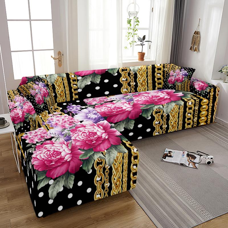

Chair Covers Flowers Cushion Cover L Shaped Sofa For Living Room Elastic Furniture Couch Slipcover Chaise Longue Corner Big Sofas