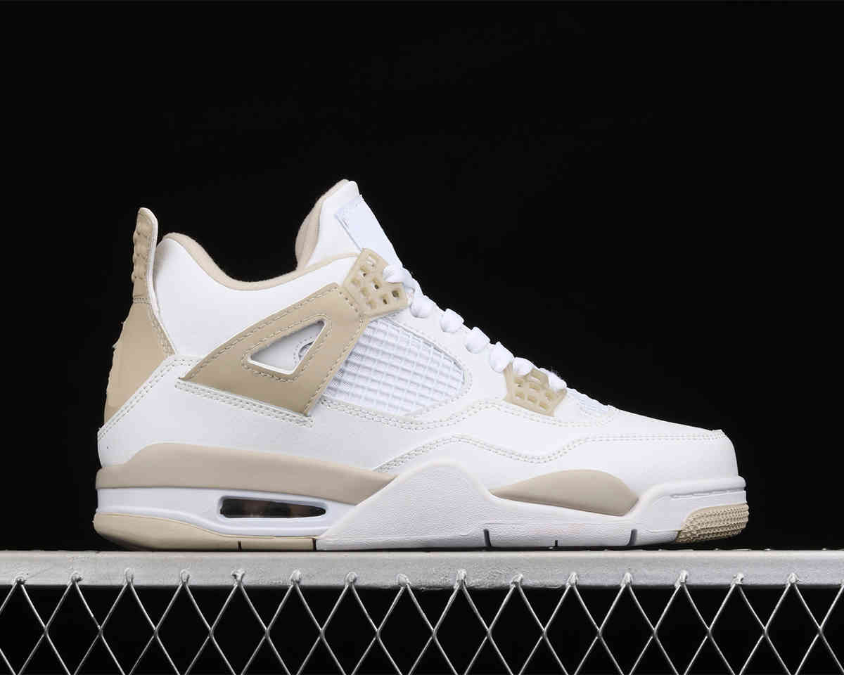 

Sand Jumpman 4 4s fashion shoe White gold Mens Womens Boots Shoes, Black