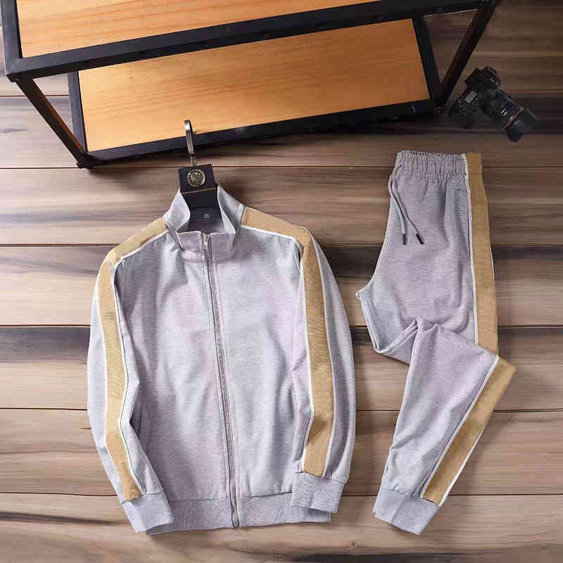 

Men's Tracksuits Woemn Tracksuit Men Jackets Top Version Spring Autumn Unisex With Letters Side Embroidery Tops+Pants Casual Jacket Sport Suit LE4Q, 1# packing bag