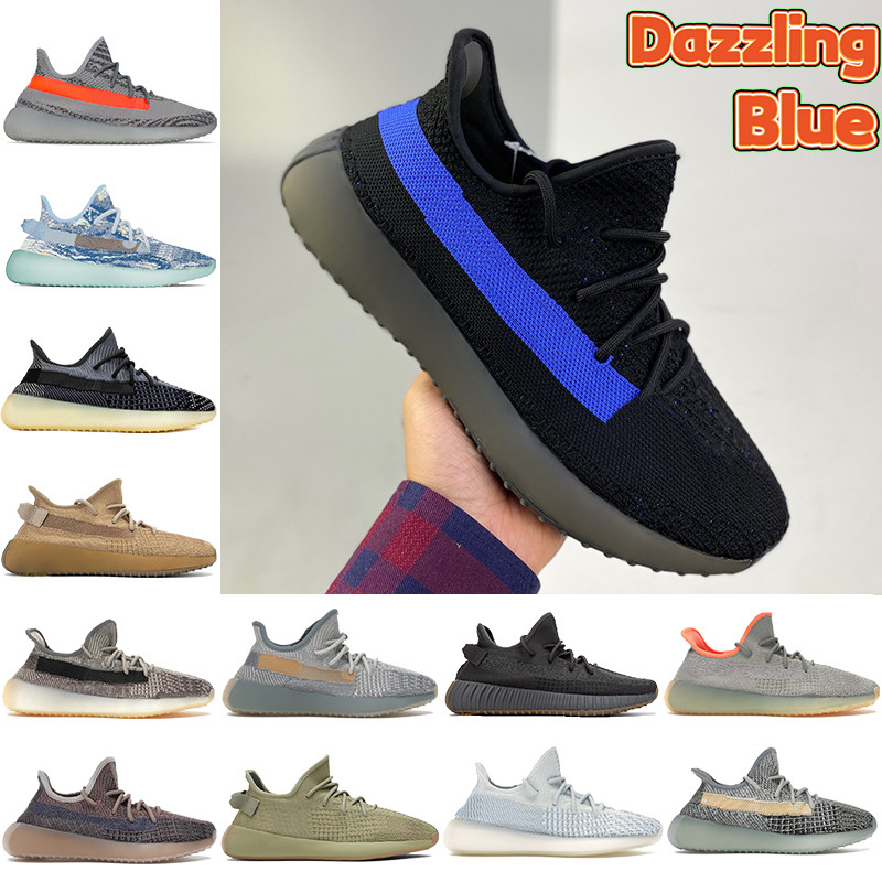 

2022 V2 Dazzling Blue Beluga reflective Running Shoes carbon fade Sand Taupe earth cinder israfil zyon ash stone tail light cloud white men women Sneakers trainers, 47# bubble wrap packaging