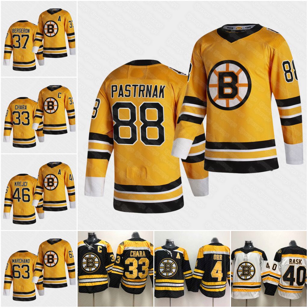 

Boston Bruins David Pastrnak 2021 Reverse Retro Jersey Brad Marchand Zdeno Chara Ray Bourque Patrice Bergeron Tuukka Rask Krejc Bobby Orr Kevan Miller, Men's s-xxxl/2021 stanley cup jersey