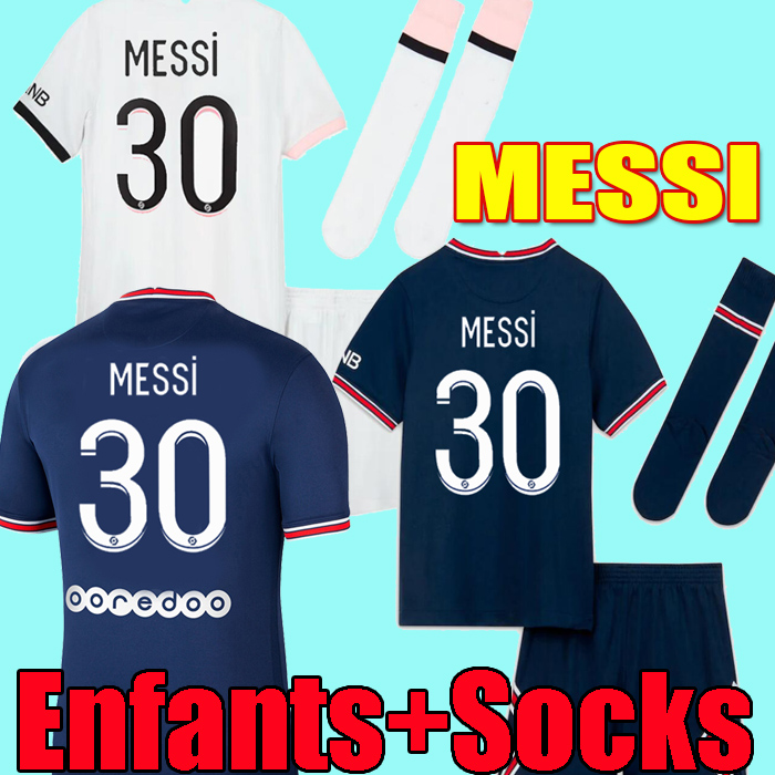 

2021 PSG MESSI 30 19 SERGIO RAMOS Soccer Jerseys WIJNALDUM Paris Saint Germain NEYMAR JR MBAPPE HAKIMI football shirt MARQUINHOS VERRATTI Men kids kit Maillot equipe, Kids home