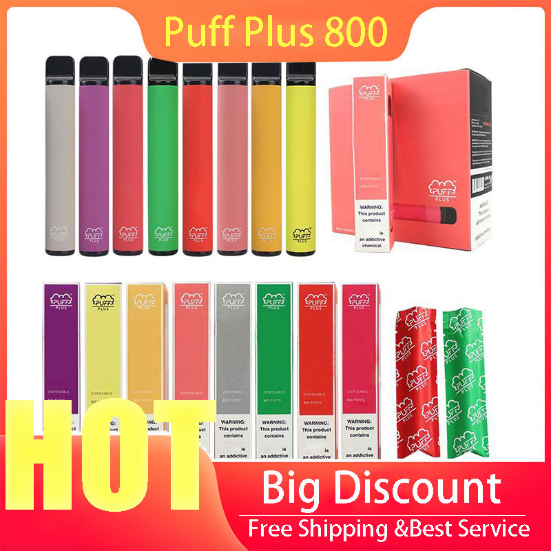 

Electronic Cigarettes Puff Bar Plus 800 puffs Pre-filled Pod Stick Disposable Vape Device Vapor