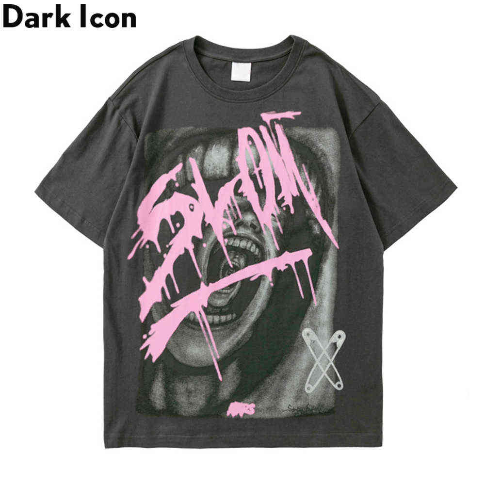 

Hip Hop T-shirt Men Women Summer O-neck Printed Men's Tshirts Streetwear Clothing 210603, Grey