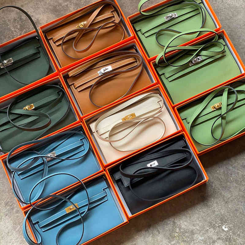 

2021 New Fashion Evening Bag Real Leather Womens One Shoulder Messenger Bags Lock Designer Purse For Lady