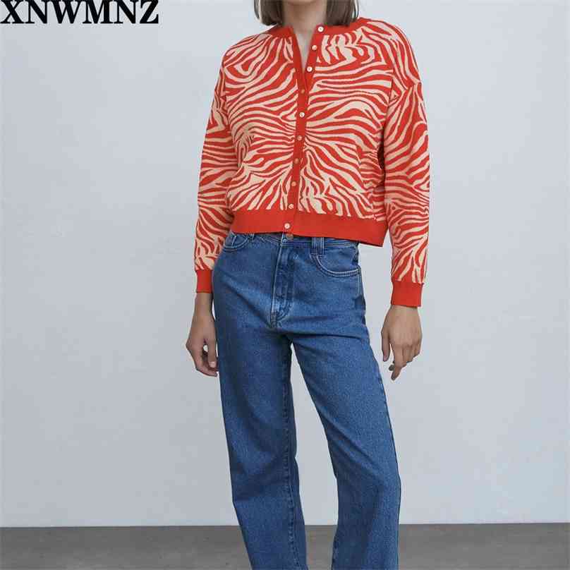 

Women's sweater beige red striped button O-Neck long sleeve Sweater Fashion Casual Female Tops 210520