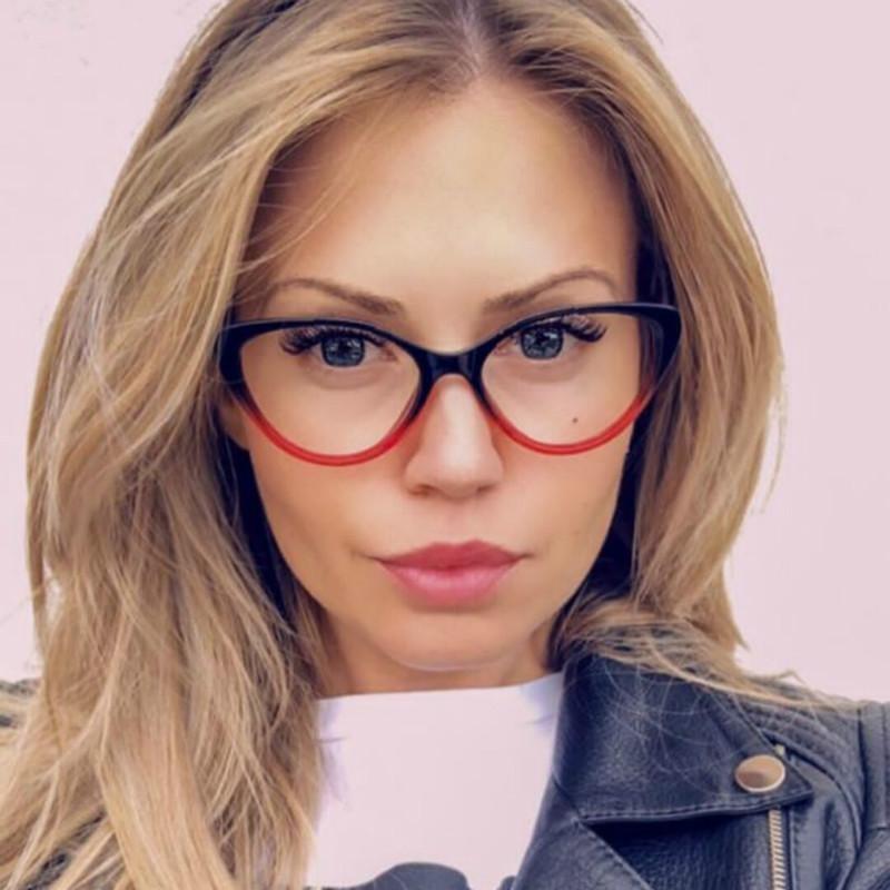 

Fashion Sunglasses Frames 2021 Spectacle Frame Cat Eye Glasses Clear Lens Women Red Black Eyewear Optical Myopia Nerd Purpl Eyeglasses