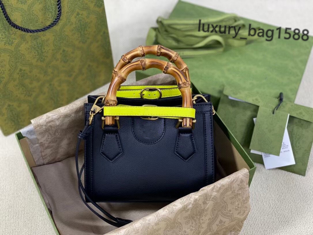

2021 new fashion bag tote bag large capacity lady bamboo handbag leather, Green
