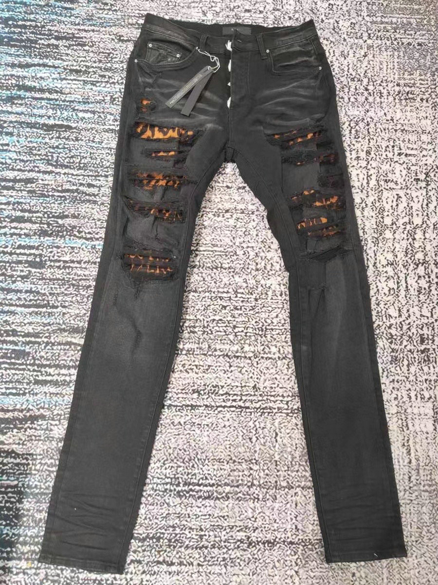 

HM394 Men's Distressed Ripped Skinny Jeans Fashion Mens Jeans Slim Motorcycle Moto Biker Causal Mens Denim Pants Hip Hop Men Jeans, Khaki