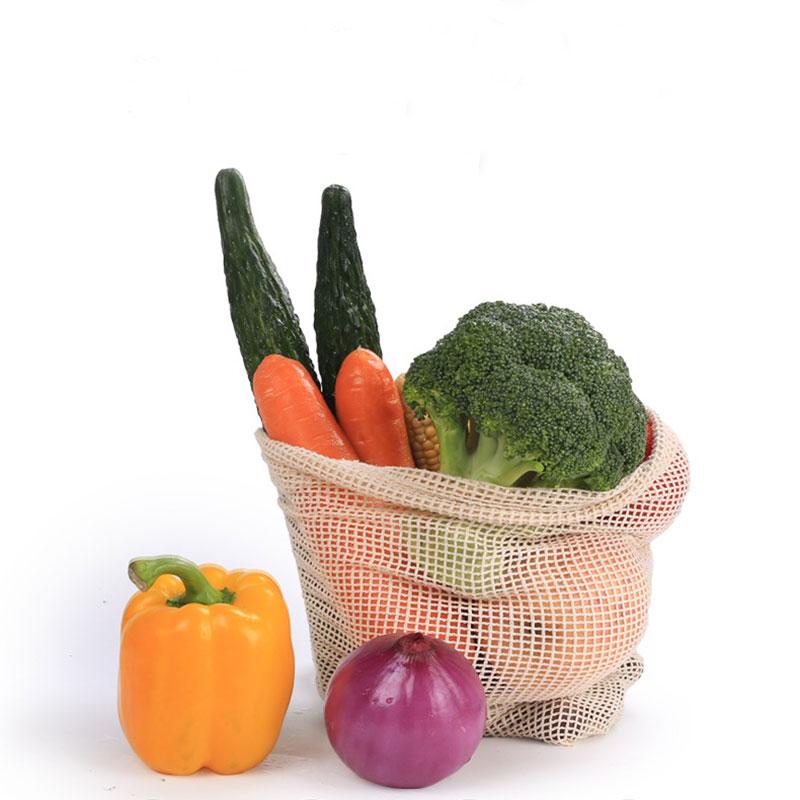 

Storage Bags Coarse Grid Bag Drawstring Bundle Cotton Receiving Fruit And Vegetable