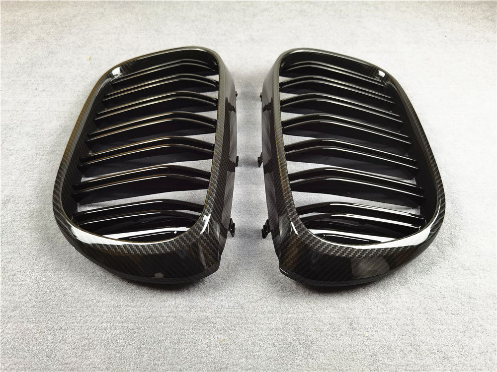 

Pair 2 Colors Carbon Pattern Front Kidney Grill Grille For BMW 7 Series G11 G12 ABS Material Mesh Grilles 2016-2019