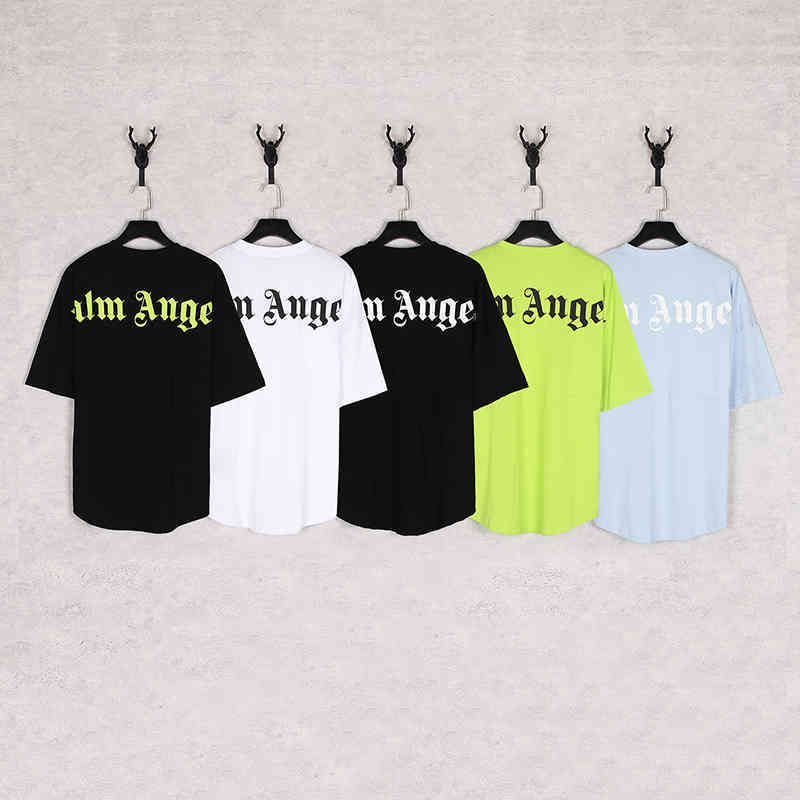 

Angels Palms Sanskrit alphabet lovers short sleeve drop shoulder loose bat sleeve angels trendy men's and women's T-shirt Factory Outlet, White;black