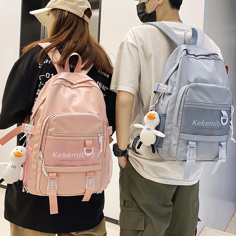 

Backpack Casual Large Capacity Women Simple Waterproof School Bags For Teenager Nylon Knapsack Students Big Book Bag 2021, Green