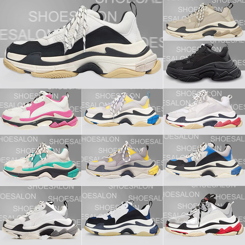 

old dad 17FW Casual shoes Low Platform Sneakers 17FW Triple S Black Mens Women Designer Chaussures balencaiga balenciaga A5q7#