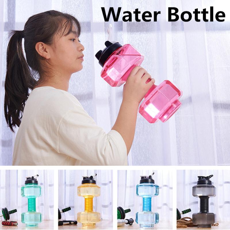 

Water Bottles 2.5L Dumbbells Shaped Plastic Bottle Container Outdoor Sports Cycling Hiking Travel Camping Big Capacity