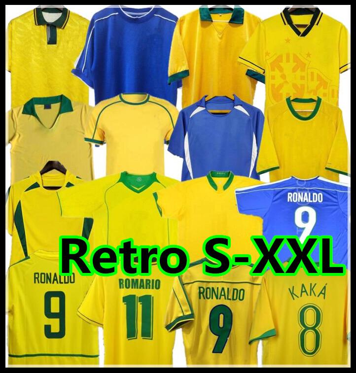 

1998 2002 retro Brasil soccer jerseys shirts Carlos Romario Ronaldo Ronaldinho 2004 camisa de futebol 1994 BraziLS 2006 1982 RIVALDO ADRIANO PELE