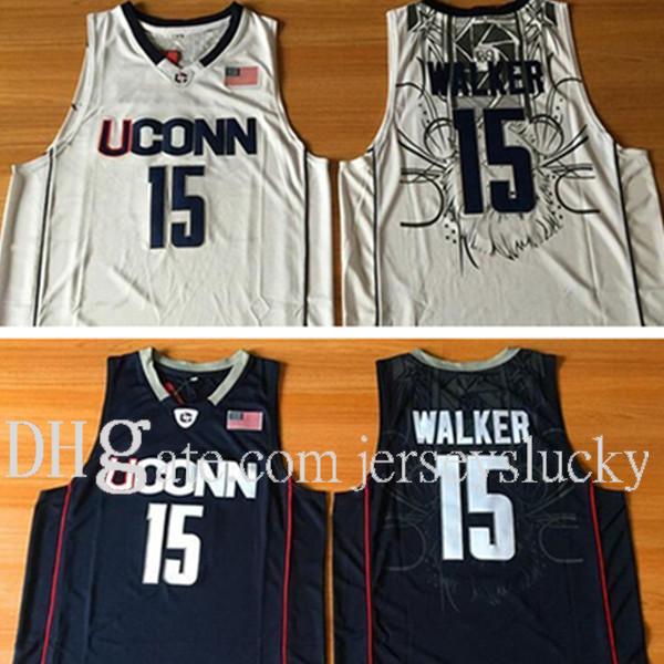 

Uconn Huskies 15 Kemba Walker College Jersey University wears NAVY white Men NCAA Basketball stitched jerseys S-2XL Top Quality, Colour 1