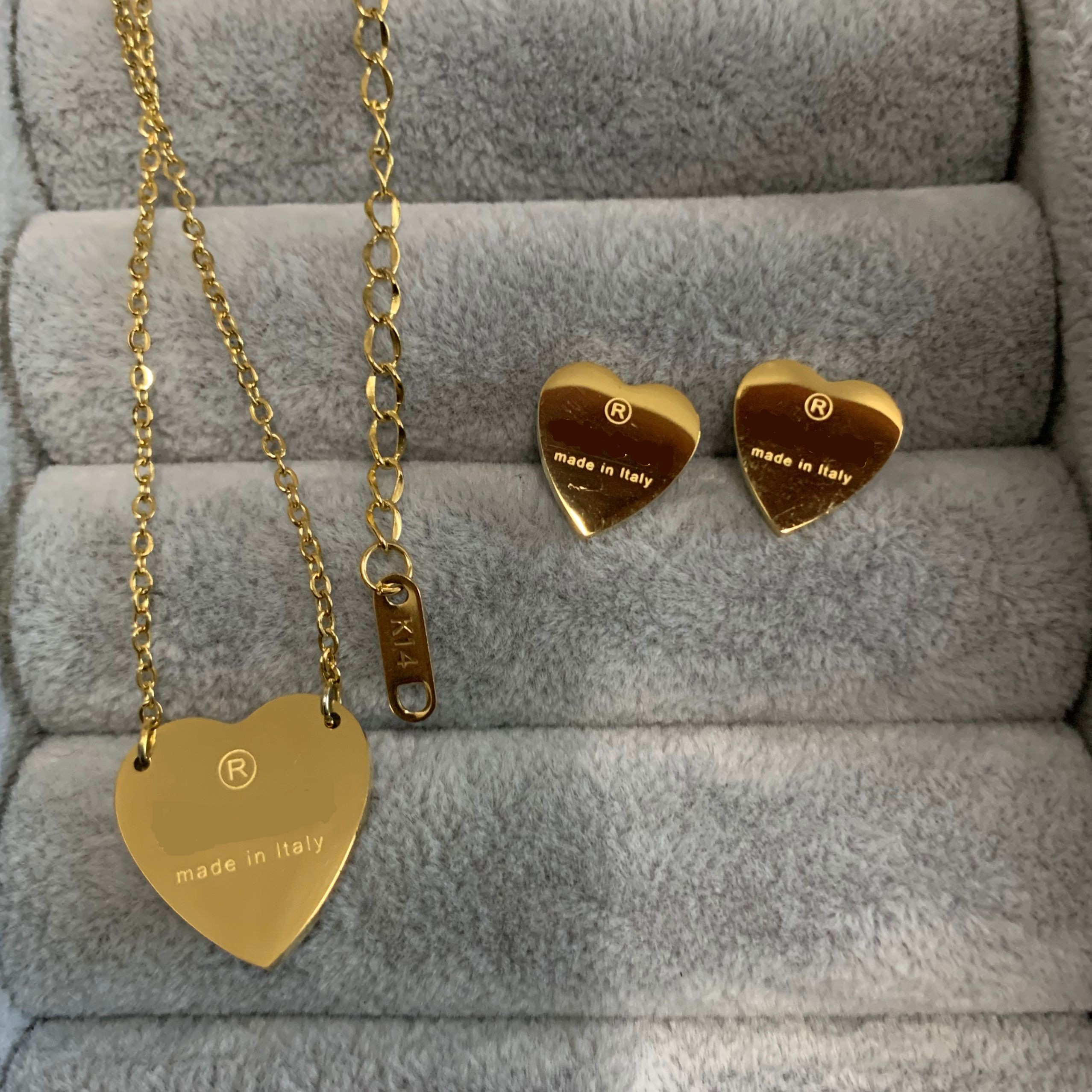 

Top Quality Women Designer Earrings Necklace Titanium Steel Luxury Style 3 Colors Sets Heart Love Pendant Fashion Jewelry Wholesale