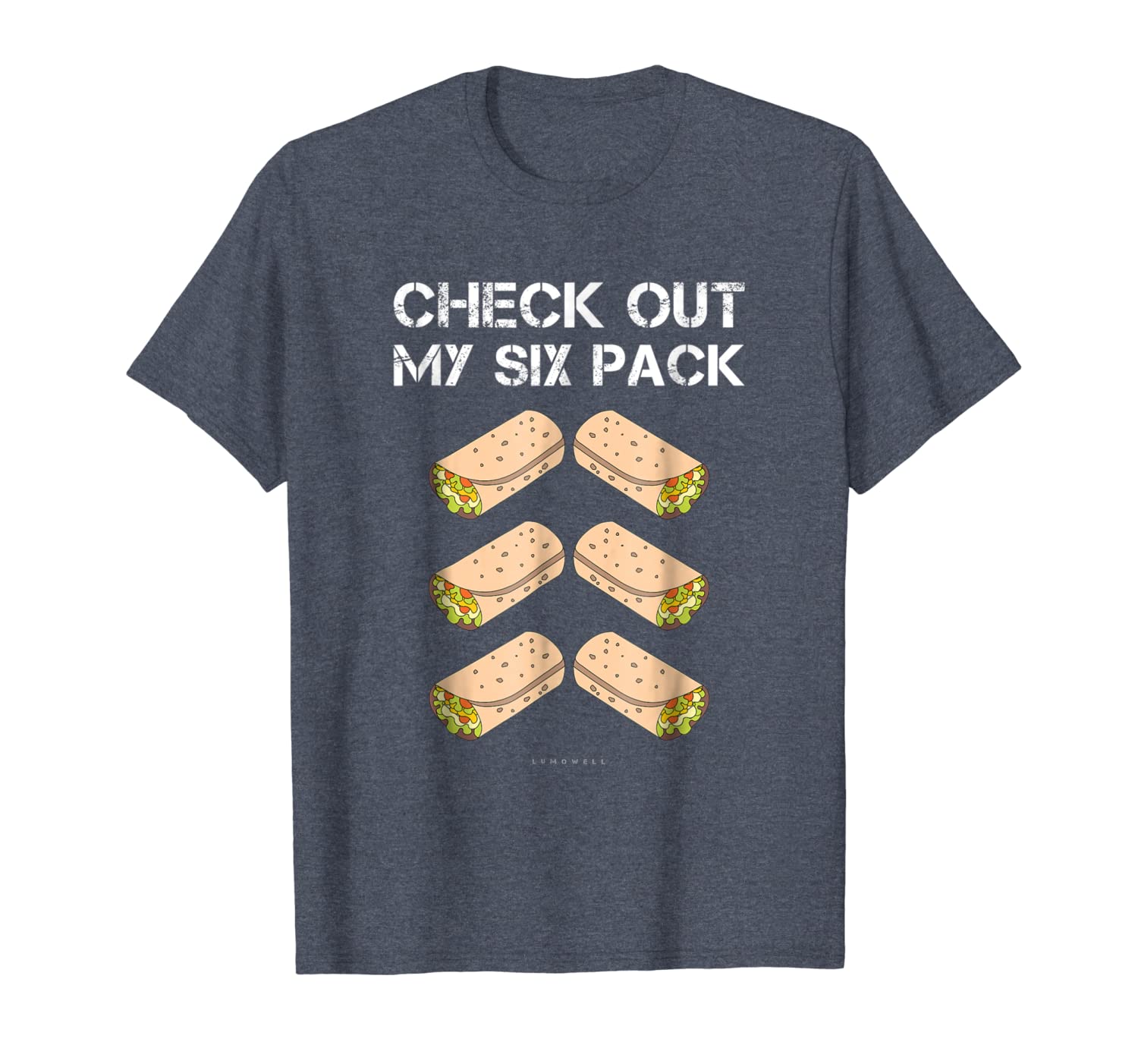 

check out my six pack shirt. funny burrito abs gym t shirts, White;black