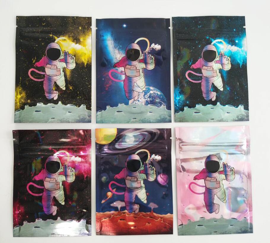 

6 Types 3.5g Mylar Bag California SF space astronauts package zipper bags