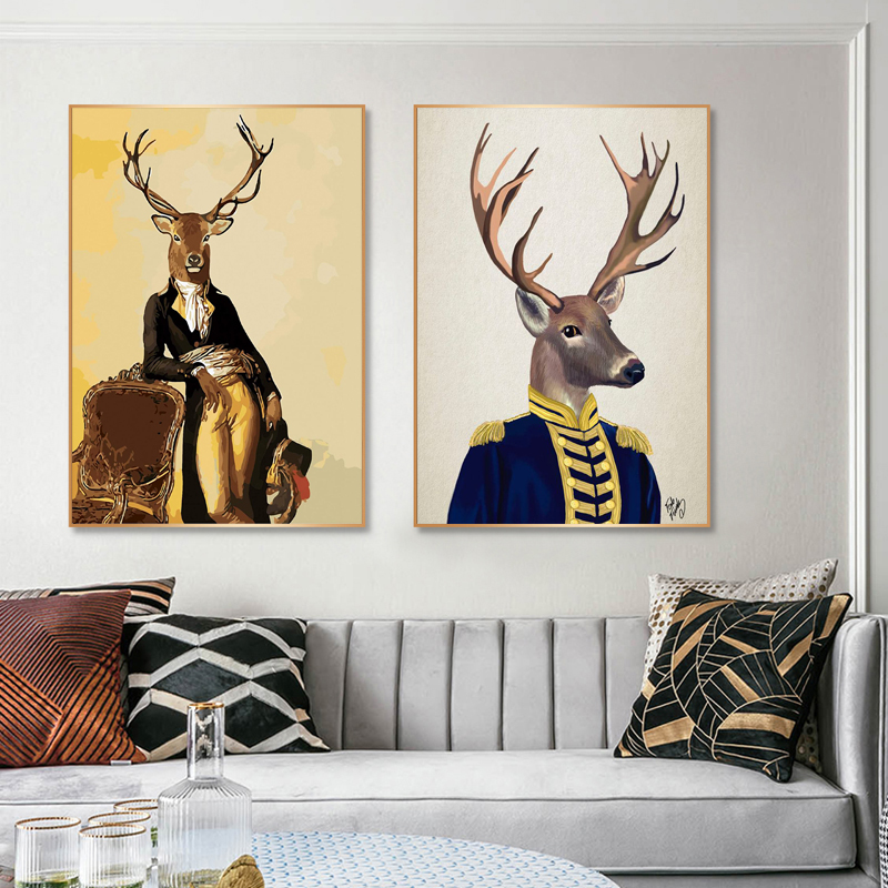 

Retro Duke Elk Deer Posters Animal Pictures Canvas Prints Wall Painting For Living Room Home Decoration NO FRAME