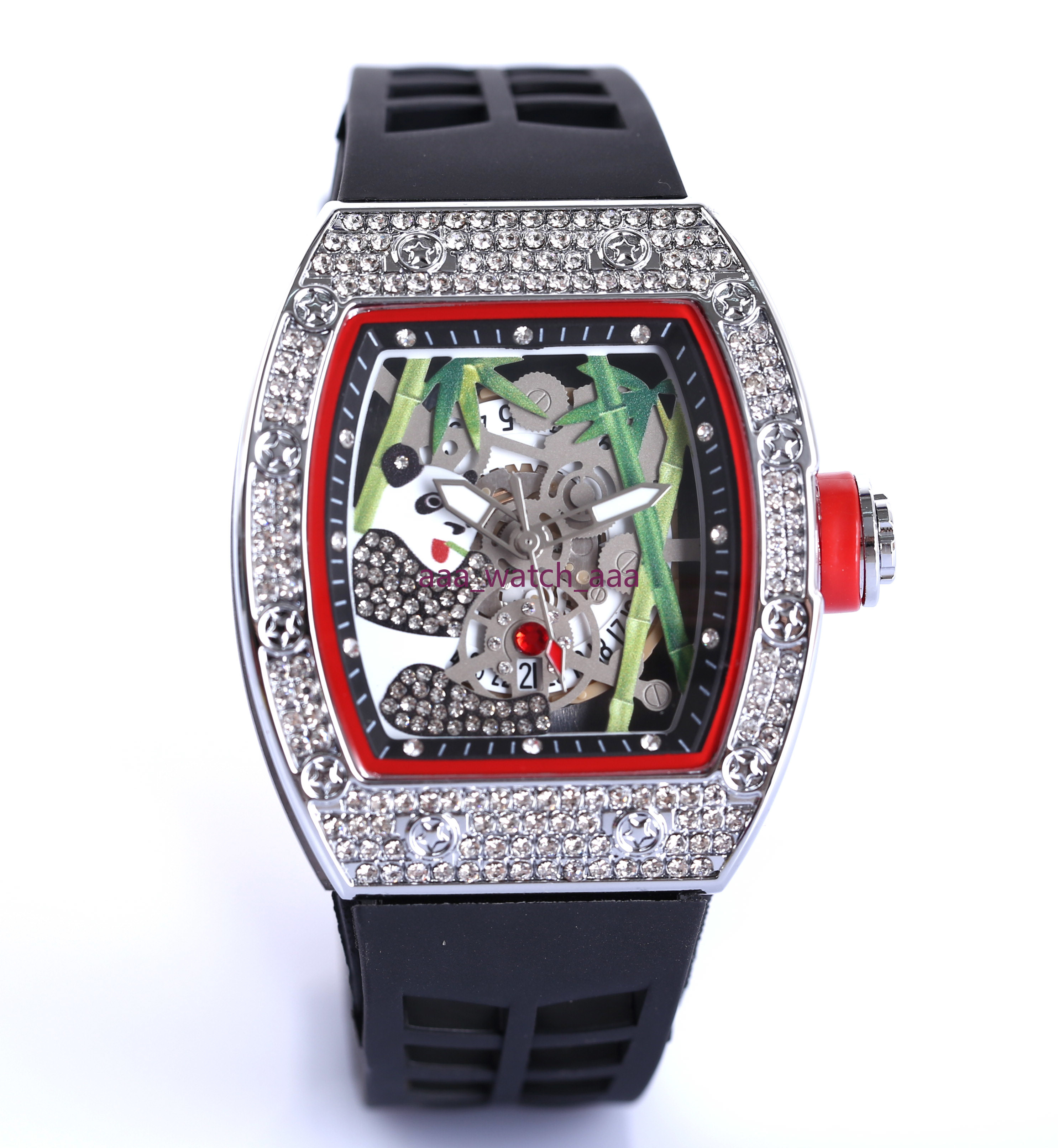 

2021 Skull sport Watches diamond men women Quartz Watches Fashion Watch dial inlaid drill Mens Quartz Watches Shipping, Slivery;brown