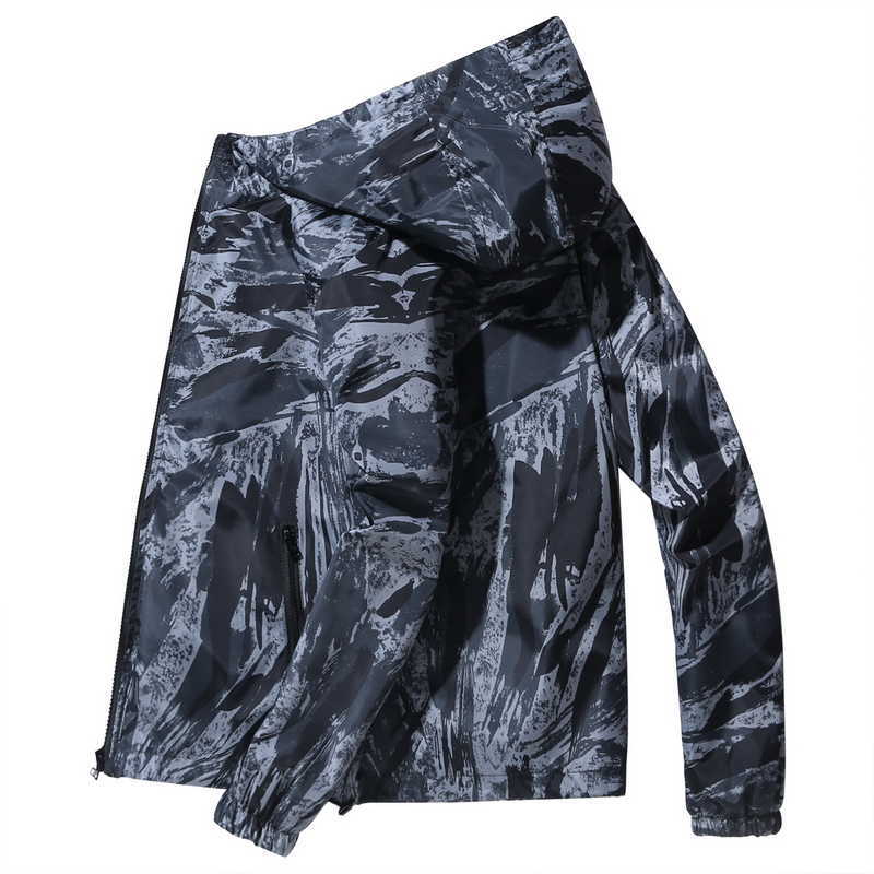 

2020 Spring Autumn Men Windbreaker Size 6XL 5XL 7XL Hooded Jacket Thin Clothing Top Quality Waterproof Plus Size Streetwear X0621, Green