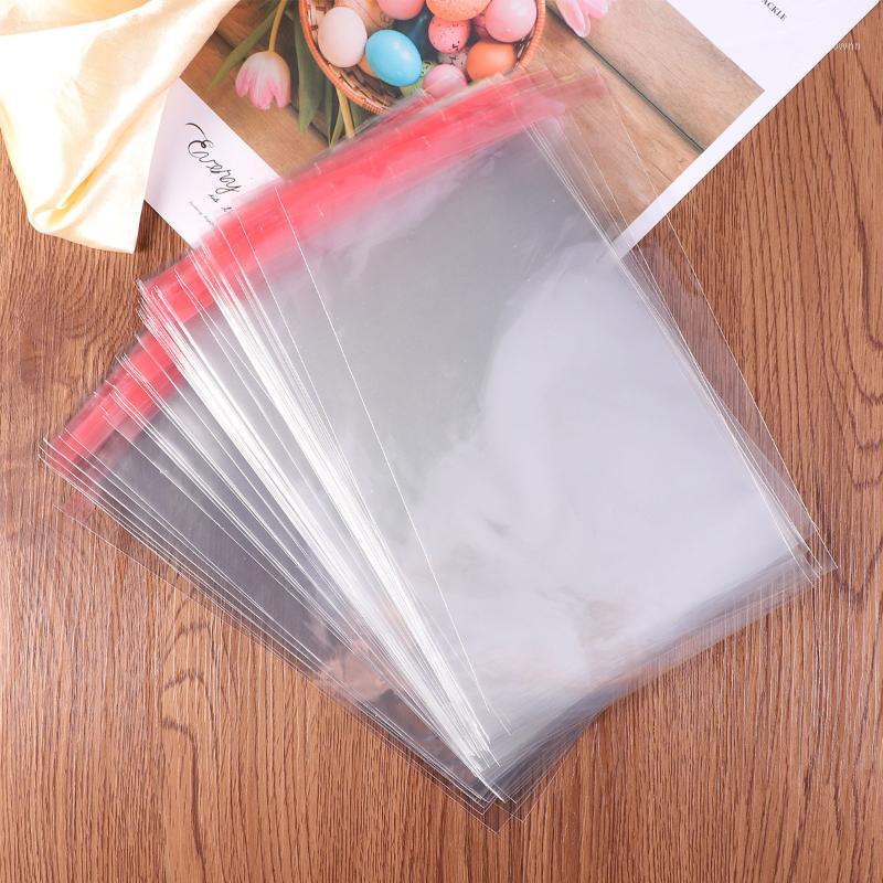 

Gift Wrap 100pcs Cellophane Bags Cello Self Adhesive Sealing Bag For Bakery Candle Soap Cookie Clothing (x 24cm)