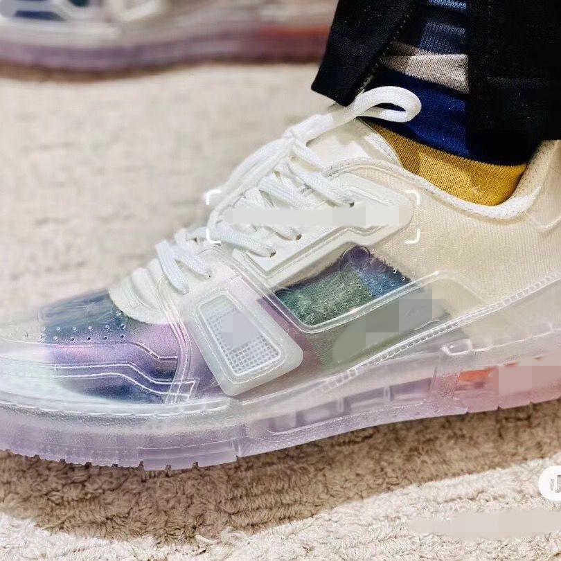 

2021New Arrival Hot mens Designer transparent Trainer Sneaker Shoes Luxury Designer Sneakers for men Run Away Fashion Casual Clear shoe mkj0001