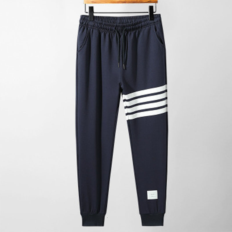 

Men's Pants TB Brand THOM Men Trousers Sport Casual Tracksuit Bottoms Long Jogger Track-pants Korean Design NRE2, Blue