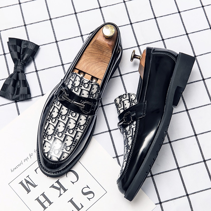 

White Dress Shoes Men Mens Dress Shoes Loafers For Men Luxury Male Leather Black Mens Casual Embroidered Loafer Brown Lather