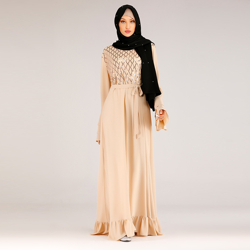 

Abaya Turkish Dresses Evening Hijab Muslim Dress Caftan Dubai Kaftan Marocain Islam Clothing For Women Grote Maten Dames Kleding