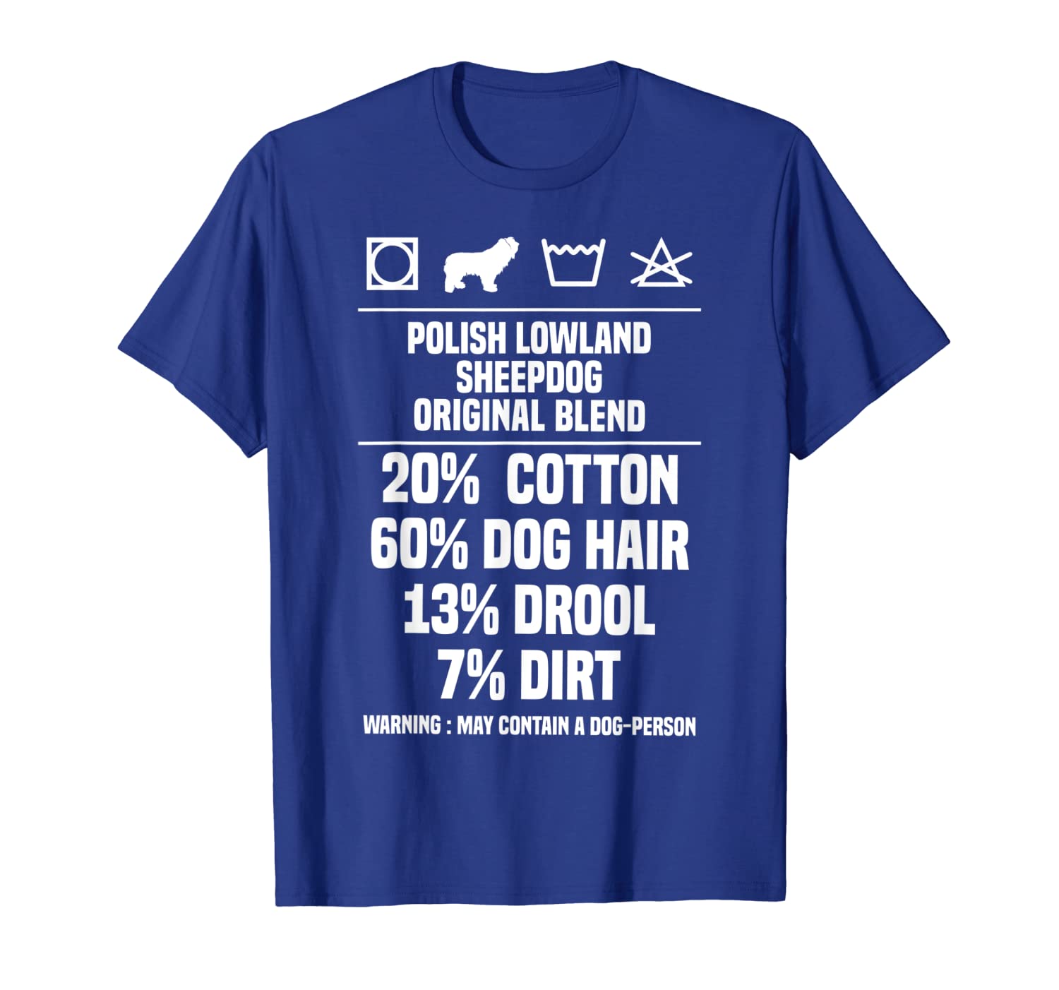 

Funny Original Blend Polish Lowland Sheepdog T-Shirt Gift, White;black