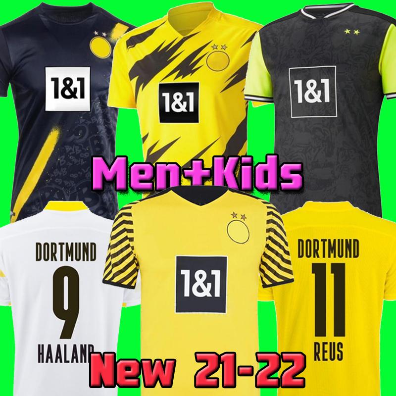 

HAALAND REUS Borussia 21 22 dortmund 4th soccer jersey 2021 2022 football shirts BELLINGHAM SANCHO HUMMELS BRANDT home away men + kids kit maillot de foot, 4th men