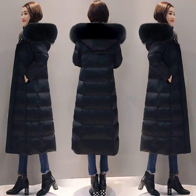 

Women's Down & Parkas Women Winter Bubble Coats Long Padded Clothes Solid Color Black Jacket Puffer Warm Thick