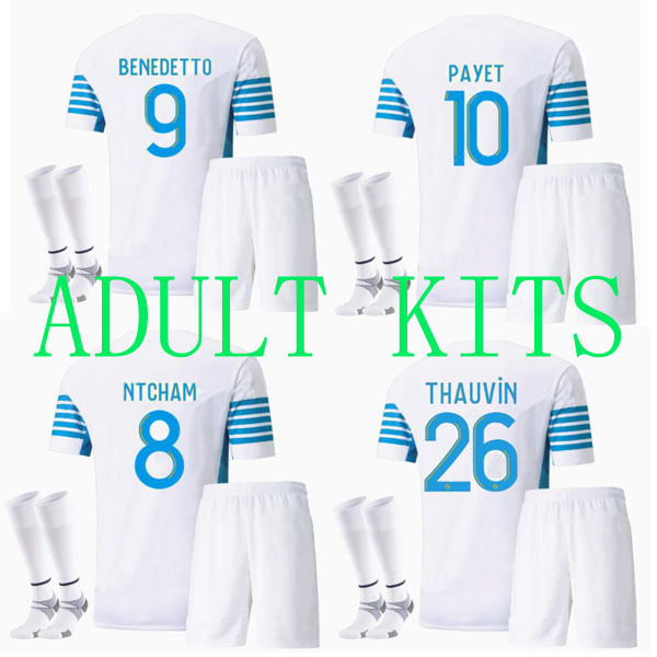 

Marseille ADULT KIT soccer jerseyS Olympique De 21 22 OM SPECIAL 2021 2022 maillot foot CUISANCE THAUVIN BENEDETTO KAMARA PAYET football shirts men + SHORTS, Adult kits 1