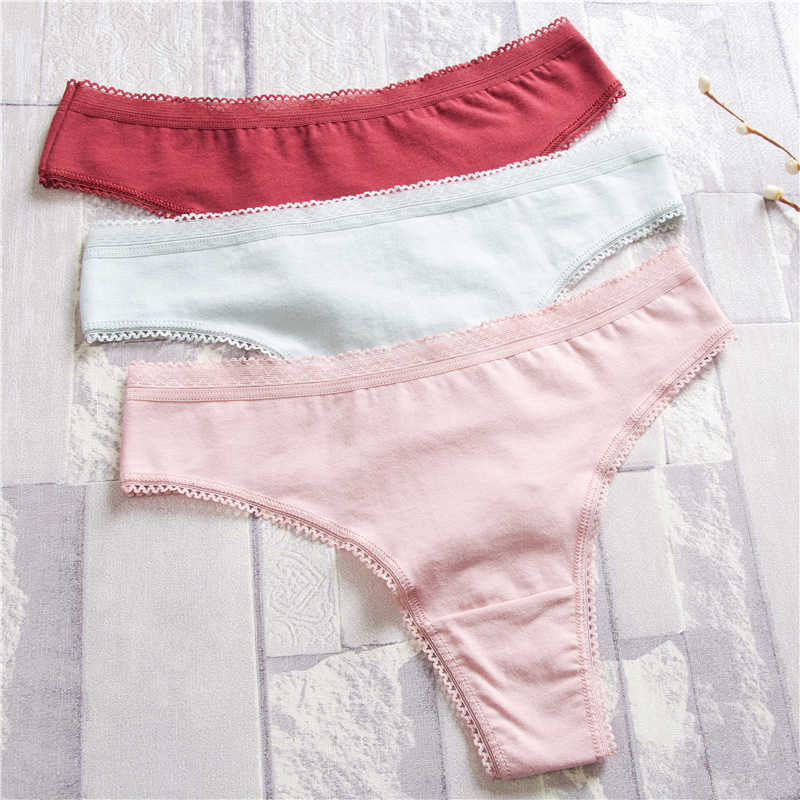 Sexy Briefs Panties Women&#039;s Cotton Low Waist Traceless Underpants Lace-image-702230040