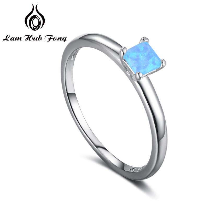 

Cluster Rings Blue Opal Minimalist Retro Ring For Women Wedding Band Engagement Statement Fashion Jewelry 2021 Christmas Gift, Golden;silver