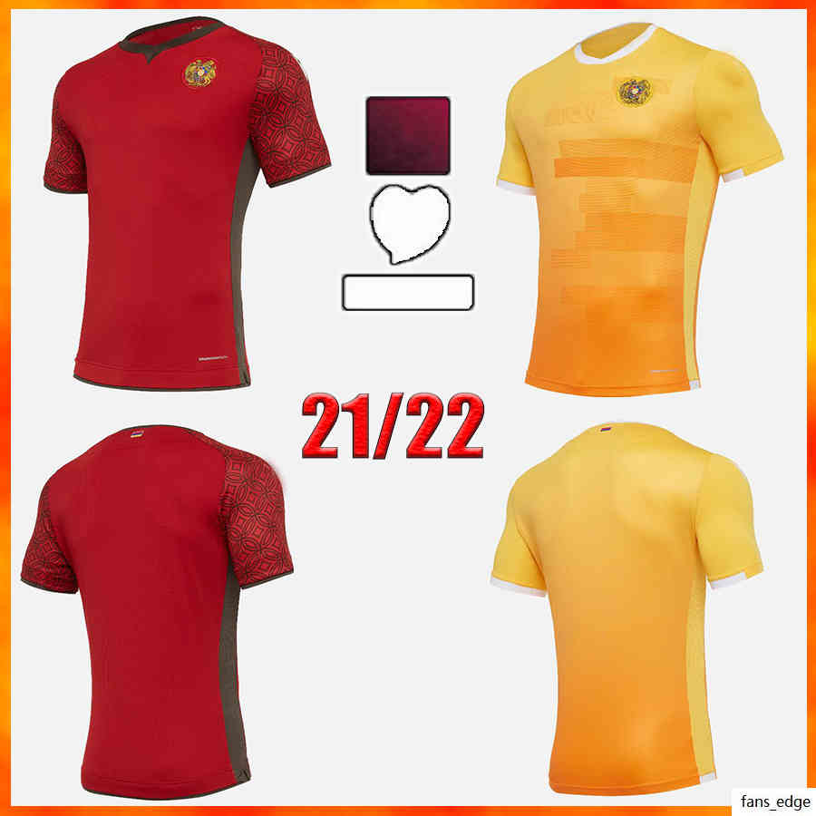 

21 22 Armenia soccer jerseys home away 2021 2022 Briasco Tigran Barseghyan Khoren Bayramyan Hakobyan Adamyan Camisa de futebol men kids kit