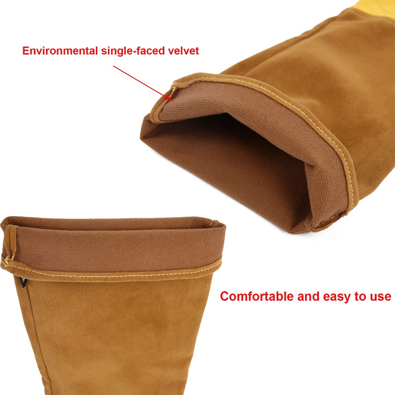 

Gardening Gloves for Women and Men Thron Proof Rose Pruning Cow Leather Gloves with Long Forearm Protection Gauntletg