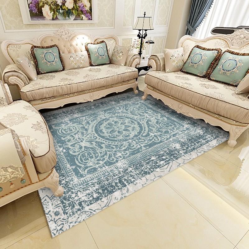 

Carpets Reese Living Room European American Retro Flower Plant Butterfly Pattern Anti Slip Rugs Table Bedroom El Sofa Wedding
