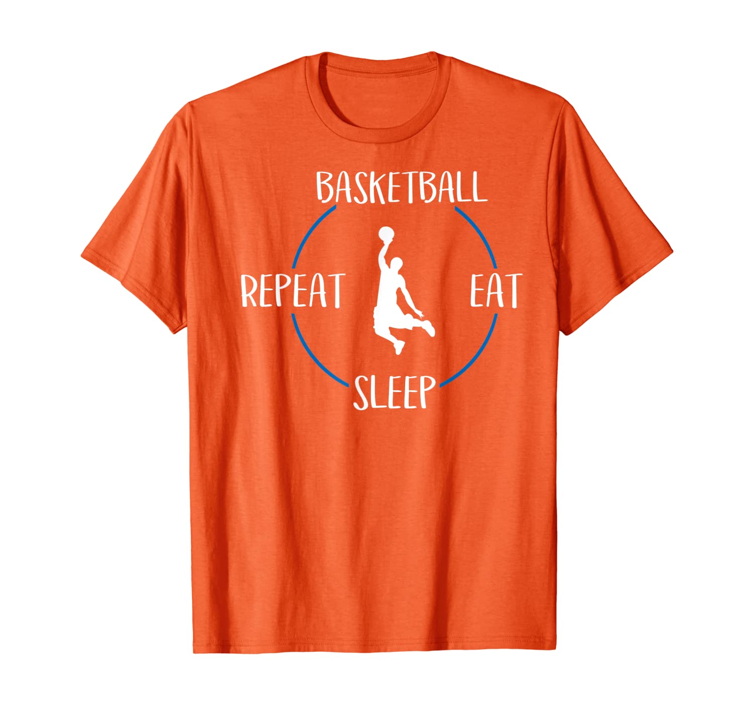 

Basketball Eat Sleep Repeat Gift For Basketball Players T-Shirt, White;black