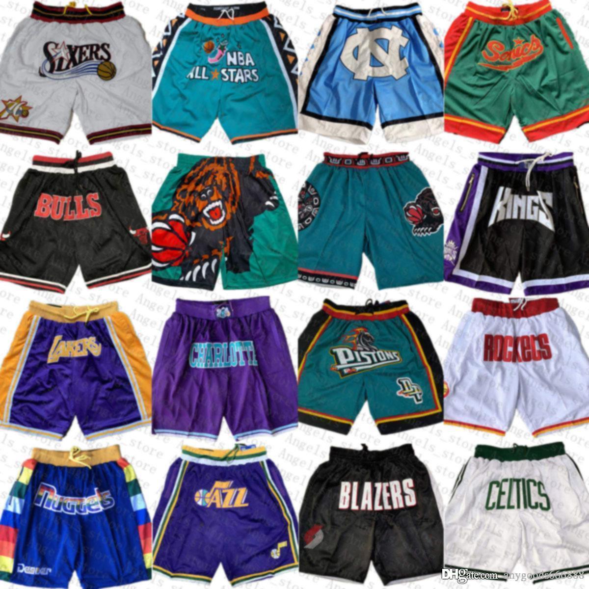

Memphis Grizzlies New New jersey Orleans Pelicans Miami Heat Milwaukee Buck Just Basketball Shorts DON 12 Gold, Black;red
