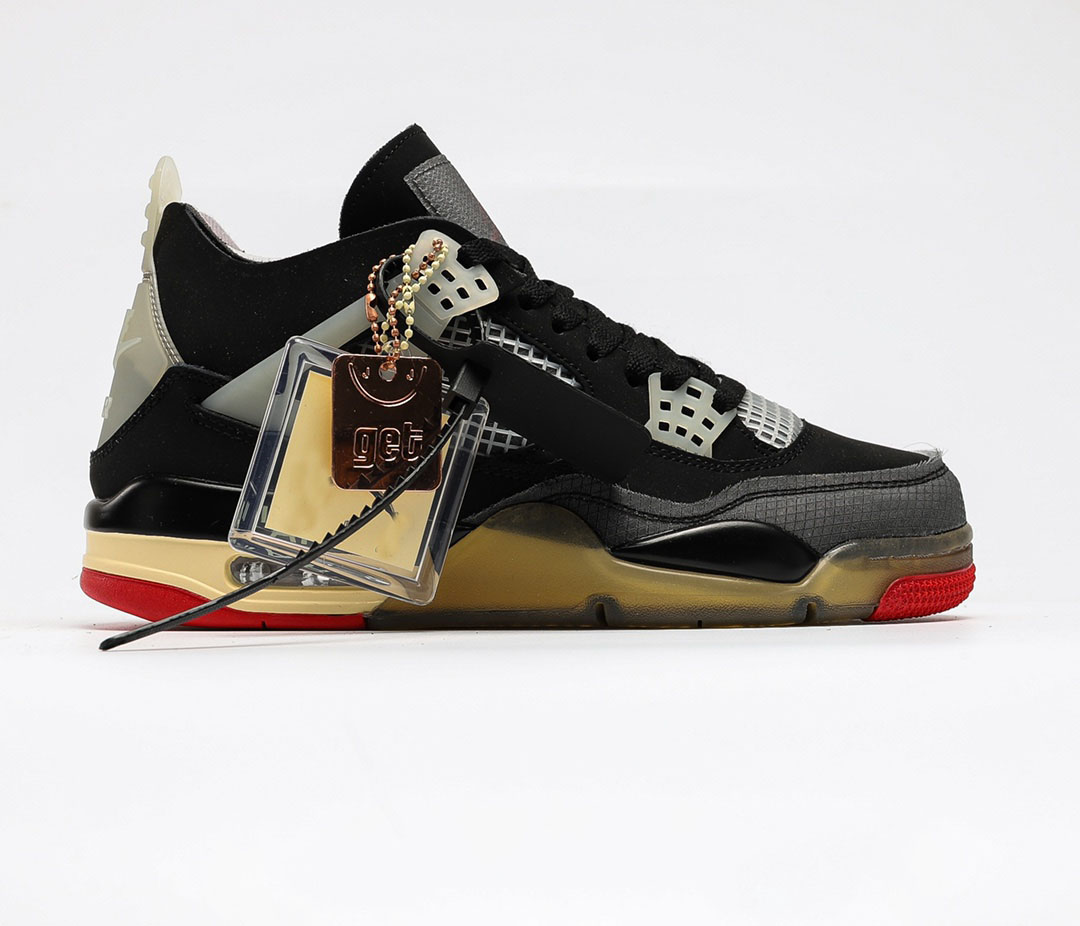 

2021 basketball shoes 4s men's dunk black red running fitness women's trainer sneakers size 36-46