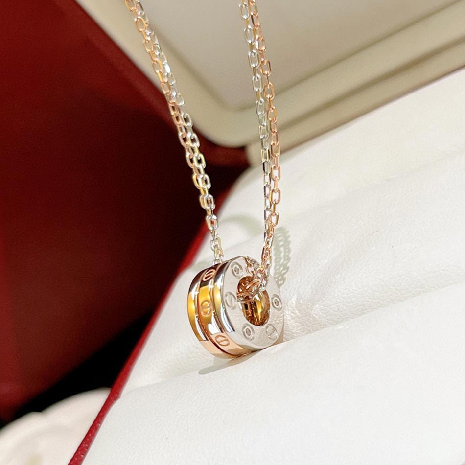 

Jewelry Necklaces & Pendants Three ring double layer Necklace Diamonds 128427